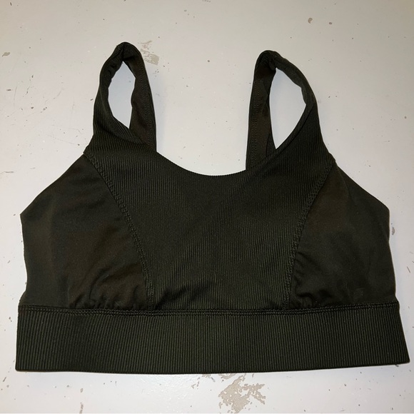 All in motion army green open back athletic bra size small - Picture 6 of 7